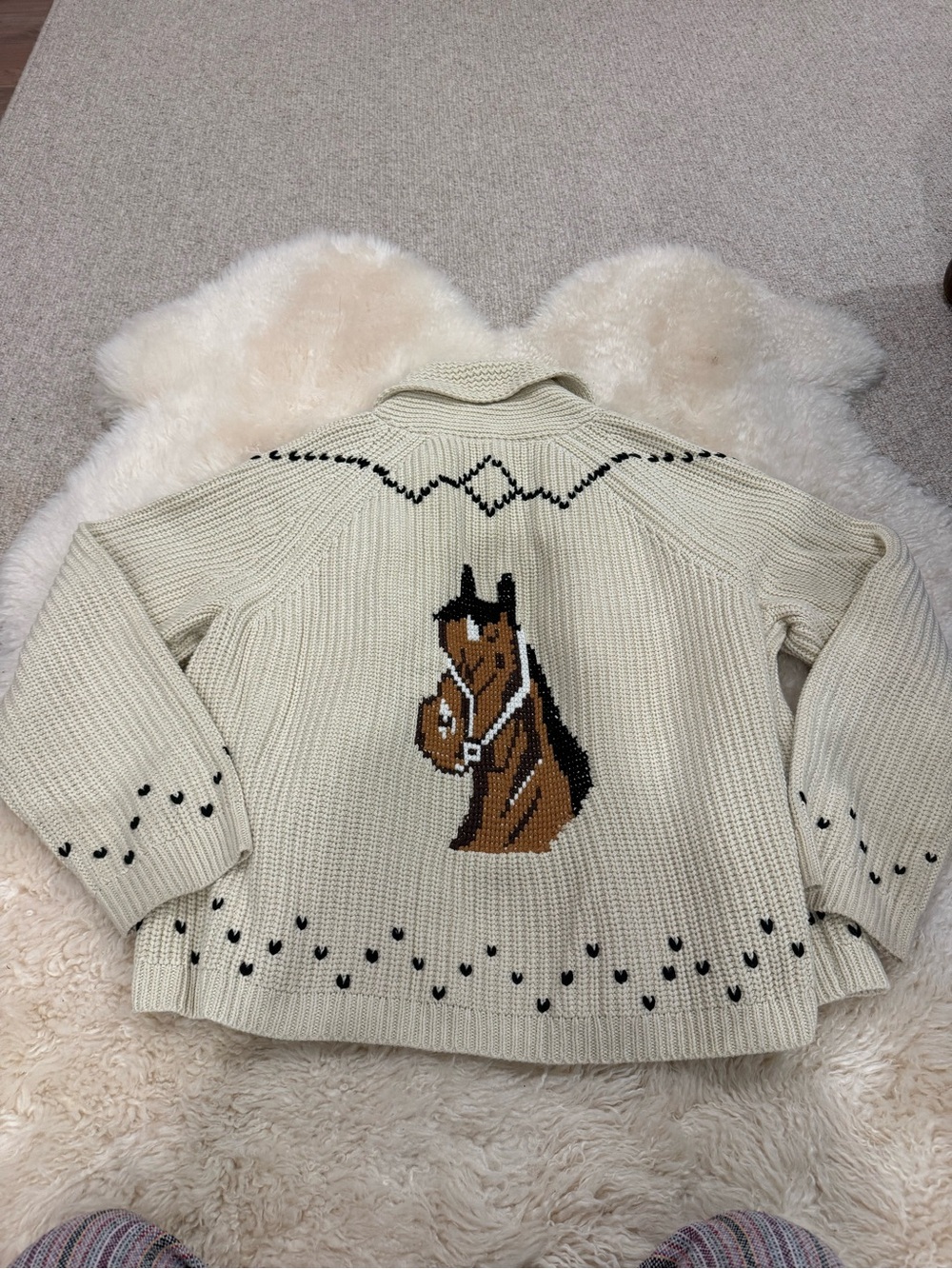 The Great. horse lodge cardigan size 2 medium oversized excellent condition - Picture 11 of 12